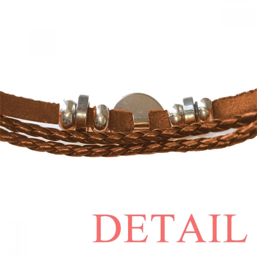 Leather Jewelry Wristband Bracelet Characters Stylish Saturday Ornament