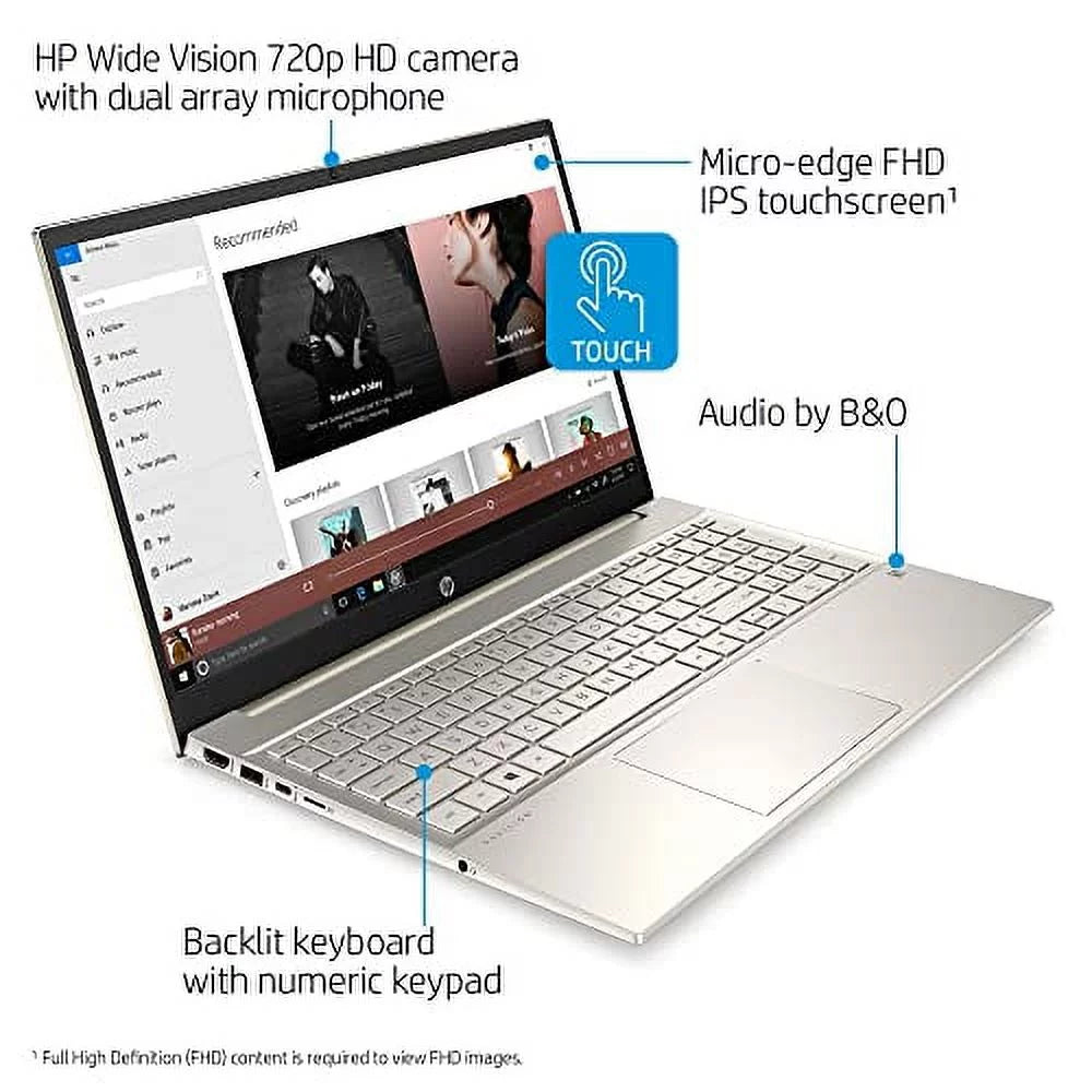 Win10 Card i7-1165G7 2021 FHD Reader, 32GB Pavilion Backlit 15-EG00 Touchscreen, 64GB DDR4, 4-Core, Pro, HP IPS Keyboard, 15.6" Graphics, COU Xe New, USB Iris Wi-Fi 6, SSD, 2TB Laptop