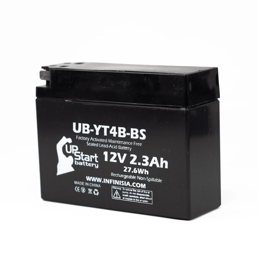 Activated, SR400 Replacement UB-YT4B-BS Free, 2004 Maintenance 12V, Yamaha 400CC Battery 2.3Ah, UpStart 3-Pack - Battery for Motorcycle Factory