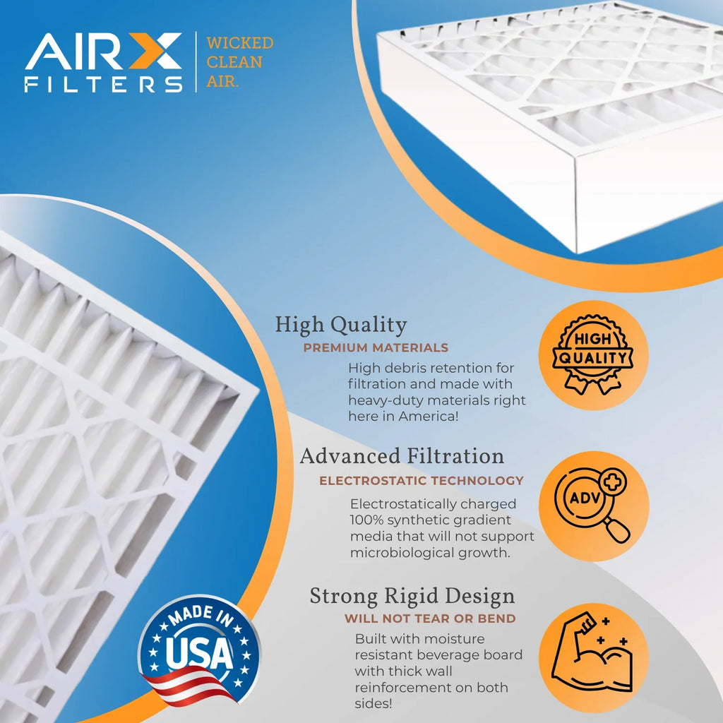 WICKED FC100A1037 MERV AIRX CLEAN FILTERS Air Premium AIR. Compatible 8 Filter with Honeywell Filter Single USA Furnace 5 Made & Comparable to Filter FPR 20x25x5 by 1 20x25x5 700 MPR