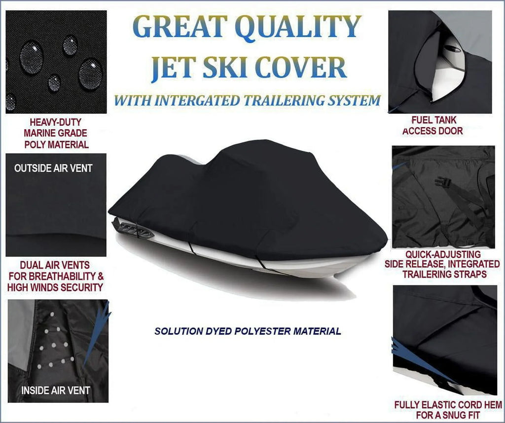 1995 750 DENIER 1998 Kawasaki Cover BLACK Compatible Ski JetSki STX Cover Jet for Watercraft 600 1997 1994 1996