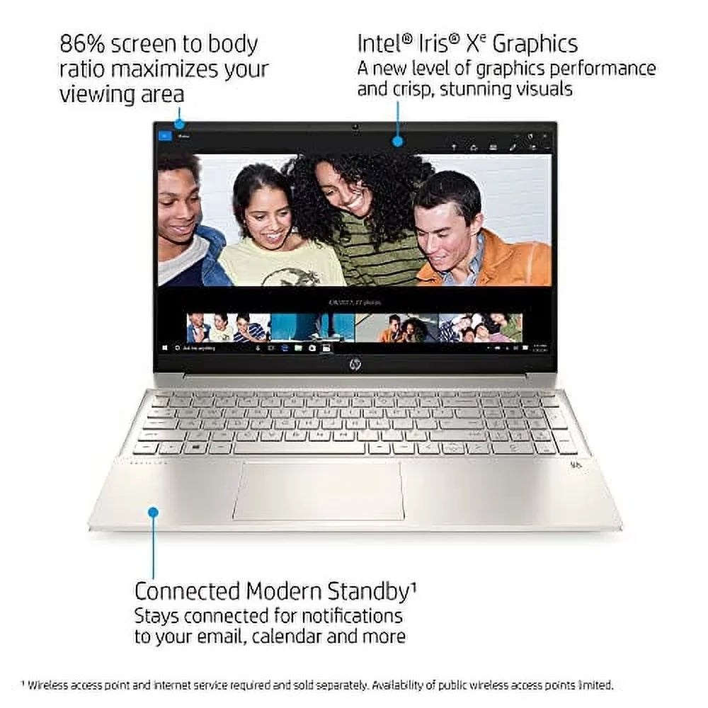 Iris 11th 32GB HDMI Windows 4-Core USB SSD 15.6" w/ Backlit 2022 FHD Bluetooth 32GB NVMe i7-1165G7 Webcam Gen WiFi-6 2TB Xe 10 Pavilion Laptop Keyboard HP Home Graphics Touchscreen DDR4