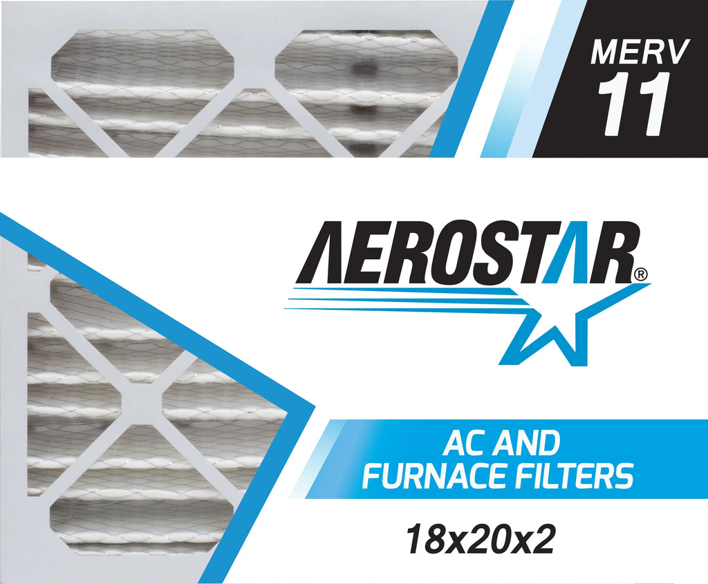 of USA Filter, Air 18x20x2 MERV the Pleated in Aerostar Box 11, 18x20x2, Made 6,