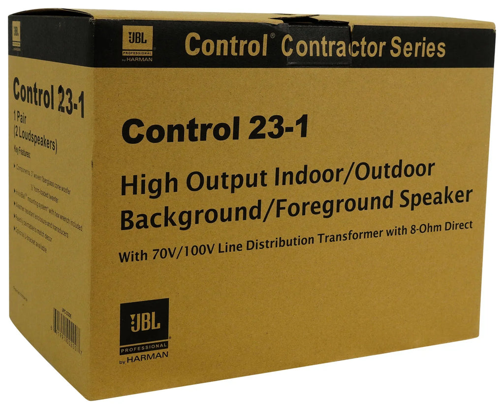 Speakers + JBL Control Wall Indoor/exterior 3" Amp 23-1 70v (6) Commercial Black