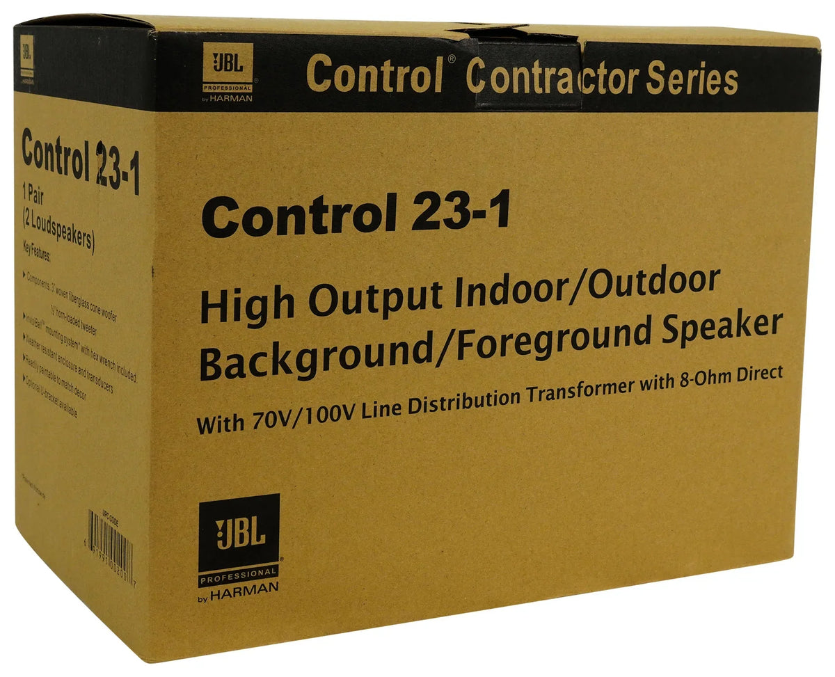 Speakers + JBL Control Wall Indoor/exterior 3" Amp 23-1 70v (6) Commercial Black