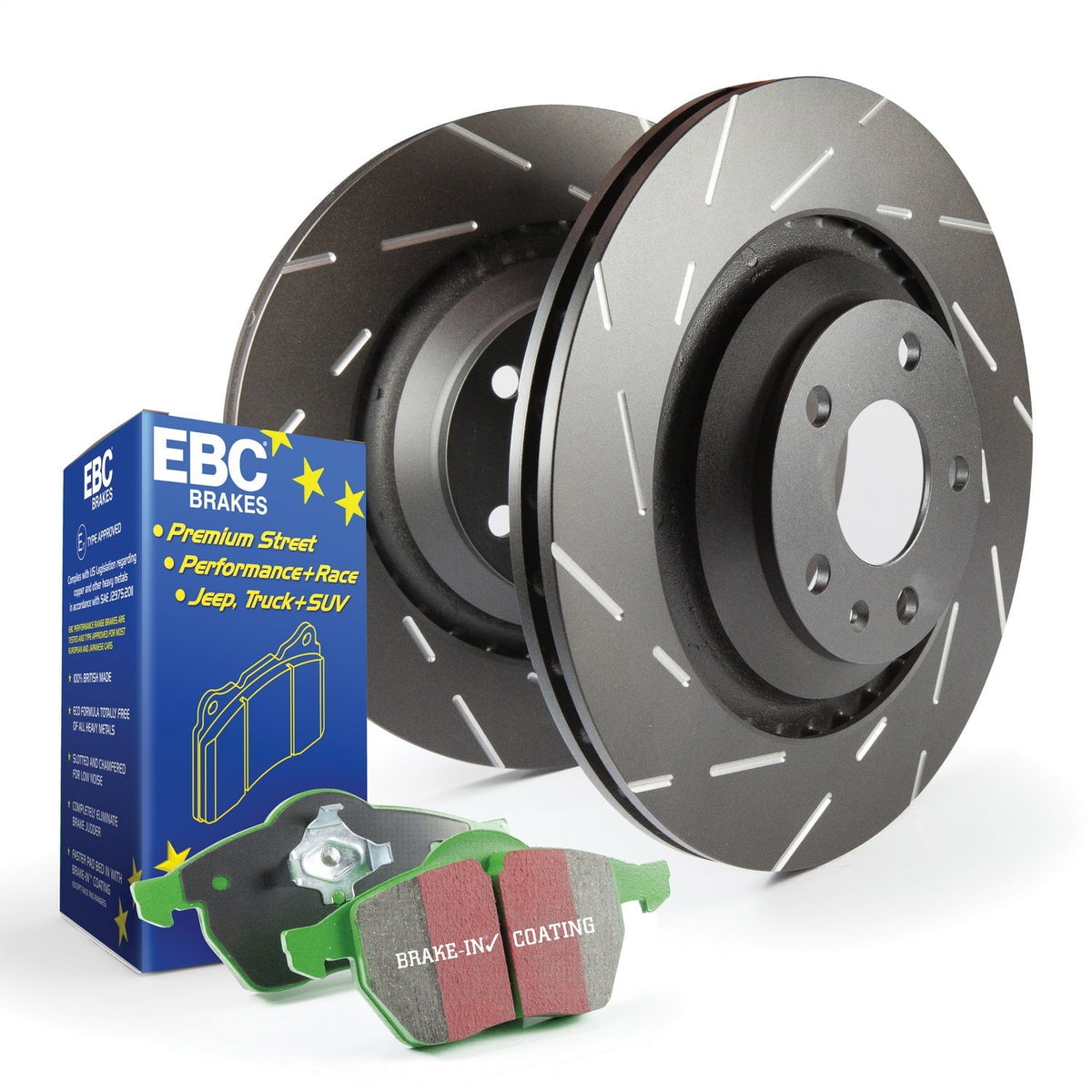 Brakes Greentuff S2KF1133 S2 and 2000 Rotors Kits EBC USR