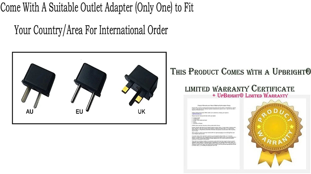 3.0ch with DTS Supply HW-S50B Cord 5.1 Power in HWS50B PSU Compatible / PS Virutal:X Speaker Soundbar HWS50B/ZA One Dolby All Mains Battery Adapter HW-S50B/ZA with Cable UpBright Charger AC/DC