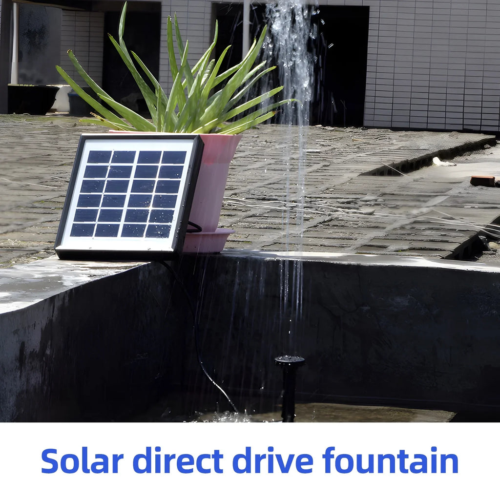 With Pond With Nozzles Stakes Pond Dsfen Pond/pool/fish Fountain,And Rate Solar liquid Pond Solar liquid Nozzles Powered Powered Stakes 9.84ft 8 Rate 160l/h 8 Pump Pump 1.5w Submersible