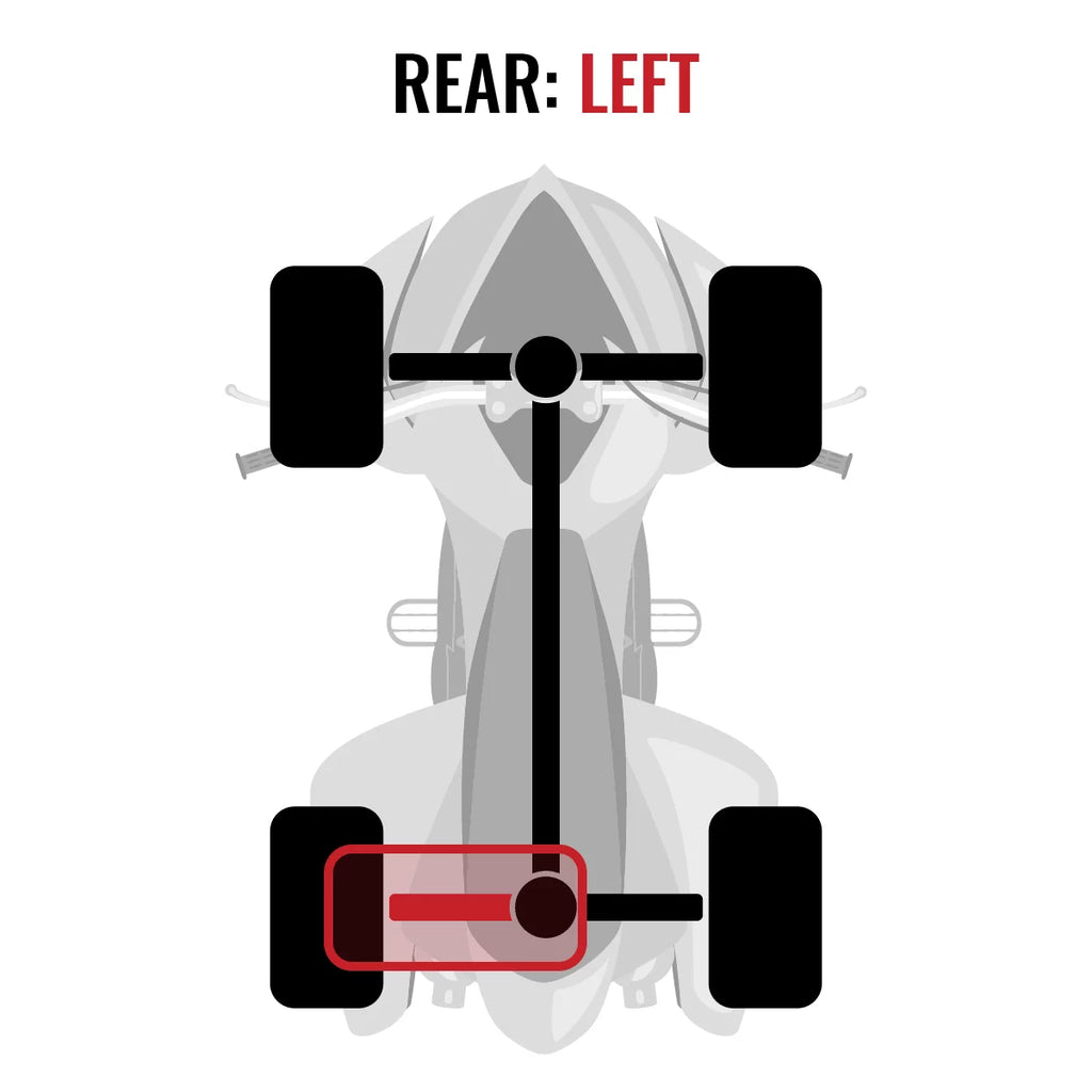 Rear Sixity compatible with 2015 EFI 4X4 Can-Am XT Outlander - Axle Left 800R