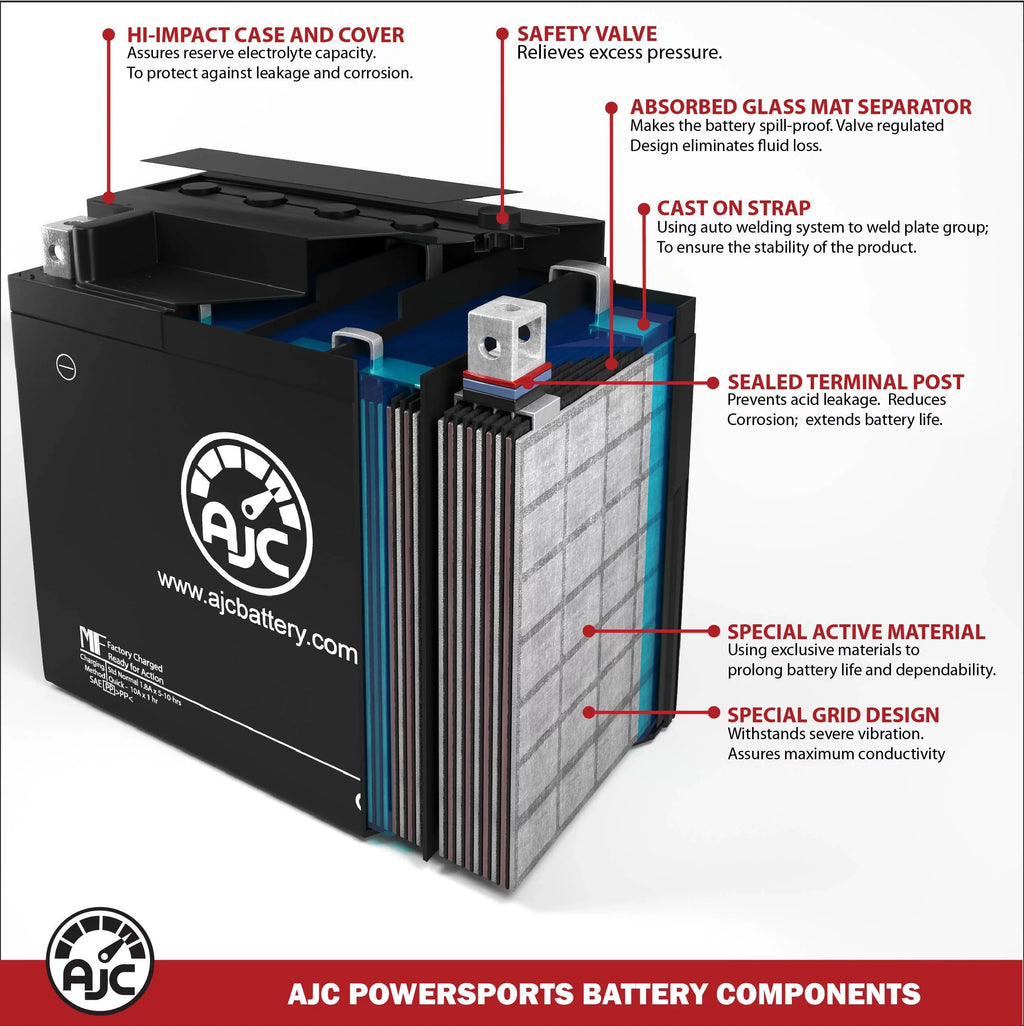 an - This Replacement Is Brand Yamaha FX Battery Snowmobile 12V AJC Replacement Nytro 1049CC FX10MT MTX (2008-2010)