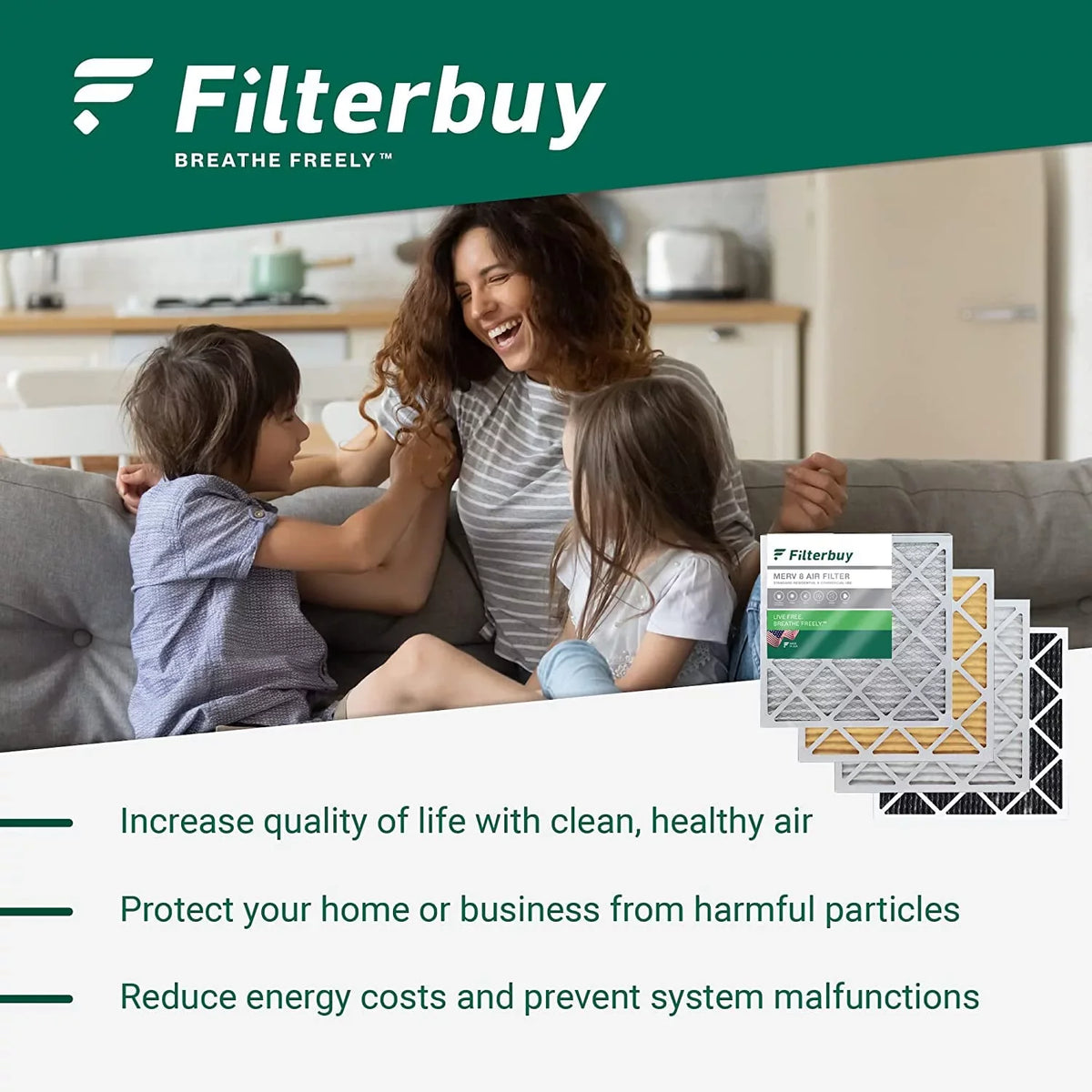 with Eliminator Carbon Activated AC Filters Odor Pleated Filterbuy MERV 8 Air (6-Pack) HVAC Furnace 10x24x1