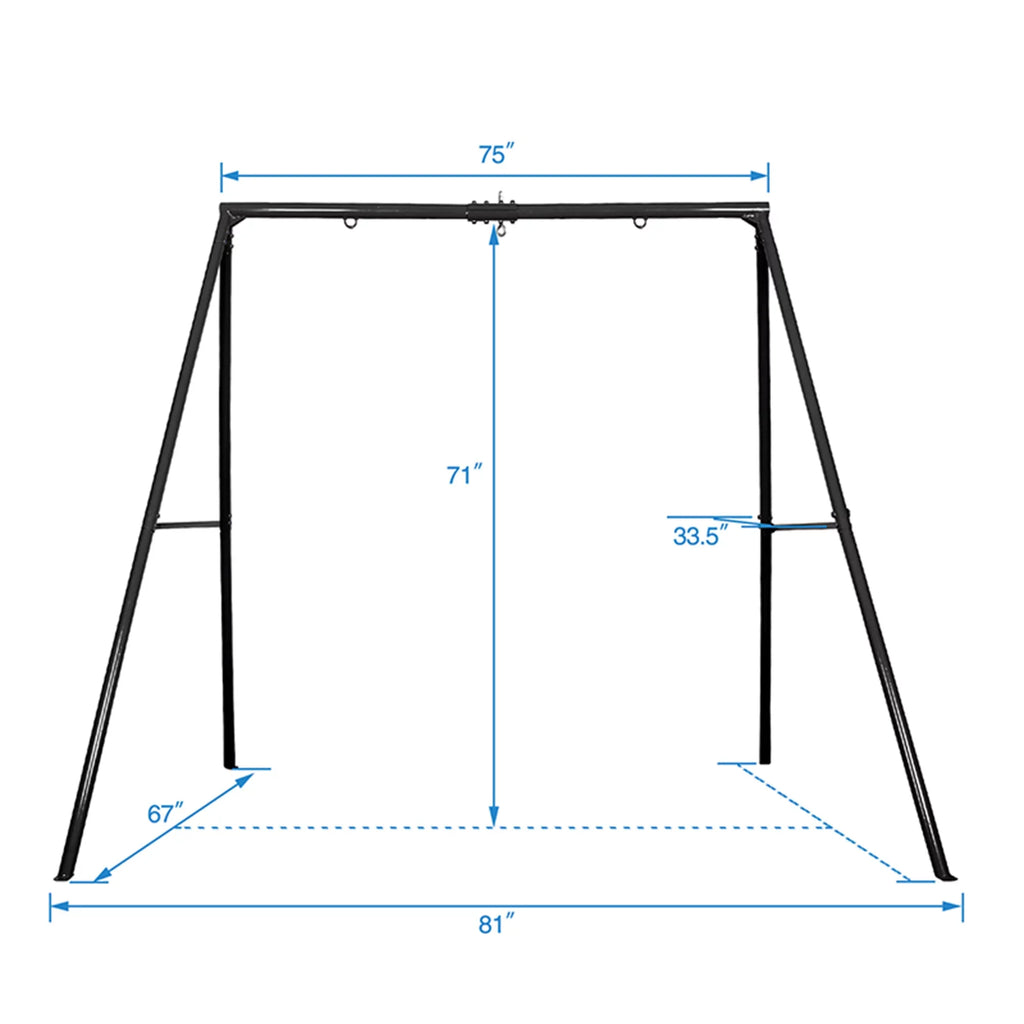 Heavy Metal Set Inch A-Frame Swivel 40 Stand and with Trekassy 440lbs Tree Swing Metal Duty Swing, Swing Saucer