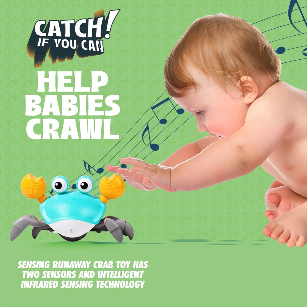 Myron Time, Gift Crawling Kids 6-12 Favorite Crawl With Kids And Light Crab Toddlers Music Entertaining Months Years For Tummy - Development Sensory 0-6 Learning Little And Cognitive And