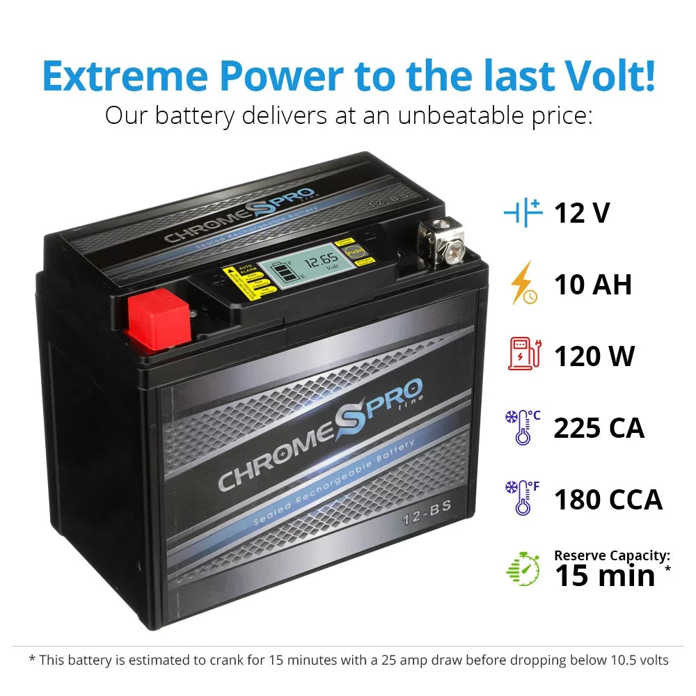 Battery Pro Chrome 2002 Battery Ytx12-Bs Gsx-R1000 Suzuki Motorcycle 1000Cc For Igel
